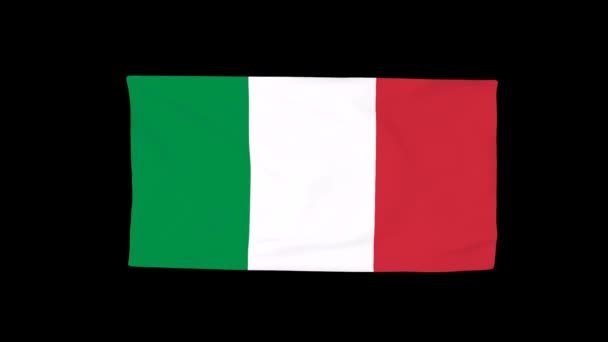 Simulation Der Flagge Italiens Wind Animation Zum Rendern — Stockvideo