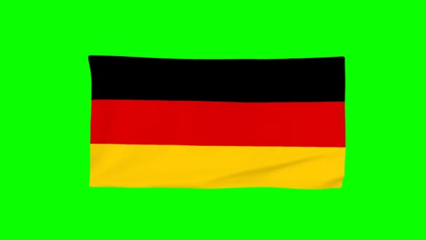 Simulation Der Flagge Deutschlands Wind Animation Zum Rendern — Stockvideo