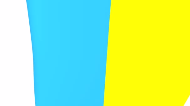 Ukrainian National Flag Background Screensaver Doesn Loop — Stock Video