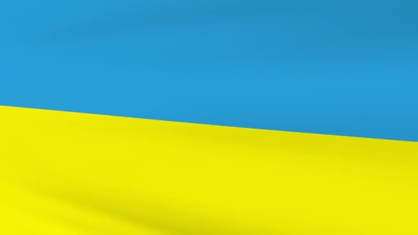 Oekraïense Nationale Vlag Achtergrond Screensaver Het Loopt Niet — Stockvideo