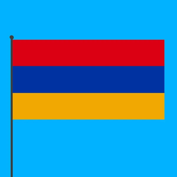 Una Simple Bandera Armenia Asta Bandera — Foto de Stock