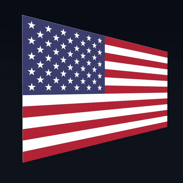 Bandera Estados Unidos Sobre Fondo Negro Estados Unidos —  Fotos de Stock