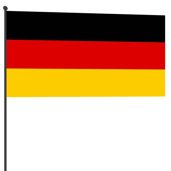 Flagge Von Deutschland Auf Weißem Hintergrund — Stockfoto