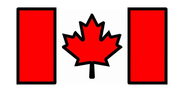 Stylized Flag Canada Maple Leaf — Stock Photo, Image