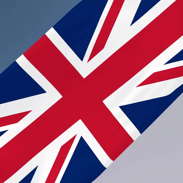 Storbritannien Flagga Grå Blå Bakgrund Konvertering — Stockfoto