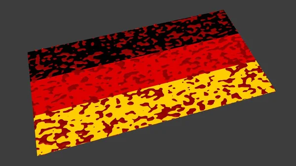 Flag Germany Bloodstains Red Paint Rendering — Stock Photo, Image