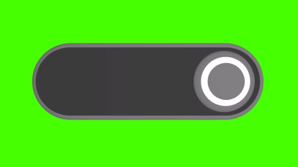Gray Button Switch Slider Green Background — ストック動画