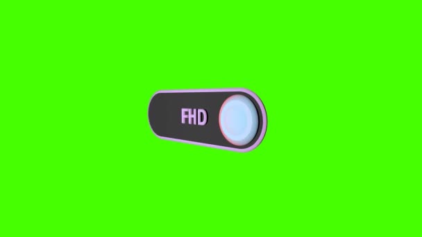 Gray Button Switch Slider Green Background — ストック動画