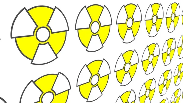 Тло Знаку Радіації Ядерна Війна Візуалізація — стокове фото