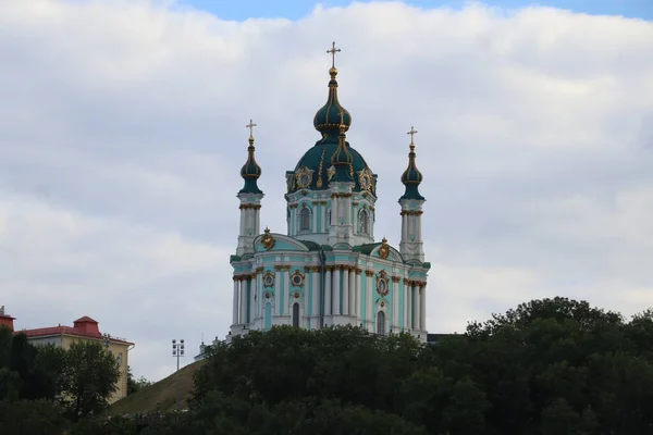 Kościół Andrew Religia Kultura Zabytki Kijowa Ukraina — Zdjęcie stockowe