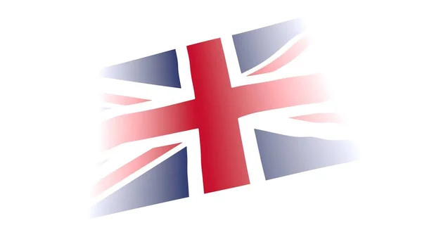 Εικόνα Σημαίας Του Ηνωμένου Βασιλείου Απομονωμένη Λευκό Φόντο Στο Λονδίνο — Φωτογραφία Αρχείου
