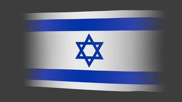 Bandeira Israel Sobre Fundo Branco Política Viagens Ilustração Renderização — Fotografia de Stock