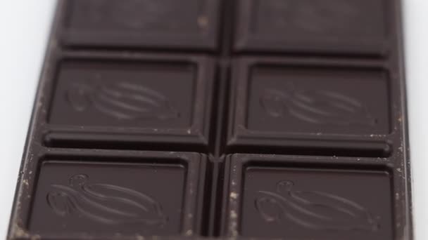 Točící Čokoládová Tyčinka Zblízka — Stock video