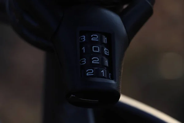 Bicycle Code Lock Numbers 2022 Protection Vehicles Theft — 图库照片