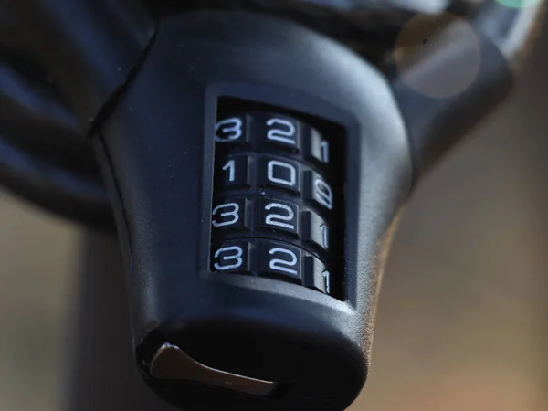 Bicycle Code Lock Numbers 2022 Protection Vehicles Theft — 图库照片