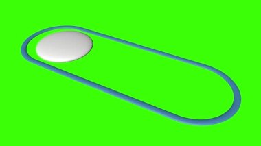 Düğme, düğme ya da yeşil arka planda kaydırma. 3d canlandırma.