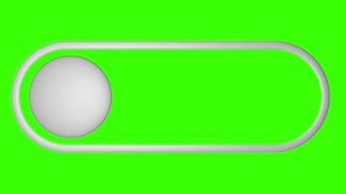 Düğme, düğme ya da yeşil arka planda kaydırma. 3d canlandırma.