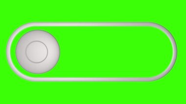 Düğme, düğme ya da yeşil arka planda kaydırma. 3d canlandırma.