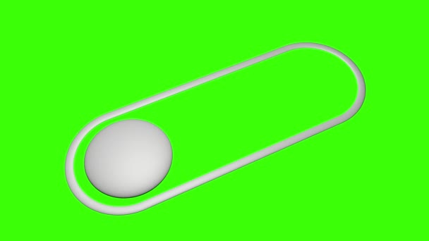 Button Switch Slider Green Background Animation — Αρχείο Βίντεο