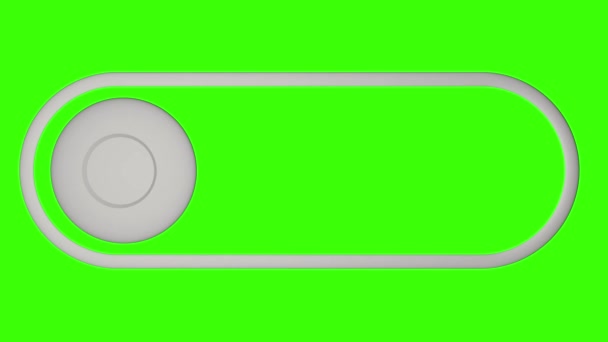 Кнопка Перемикач Або Повзунок Зеленому Тлі Анімація — стокове відео