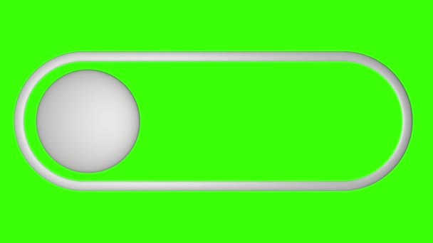 Button Switch Slider Green Background Animation — 图库视频影像