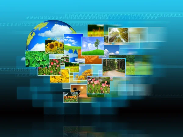 Reaching images streaming .Environmental concept — Stock Photo, Image