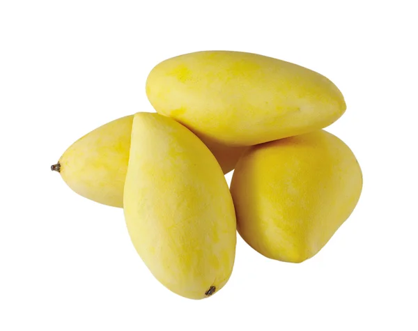 Mango amarillo aislado en blanco — Foto de Stock