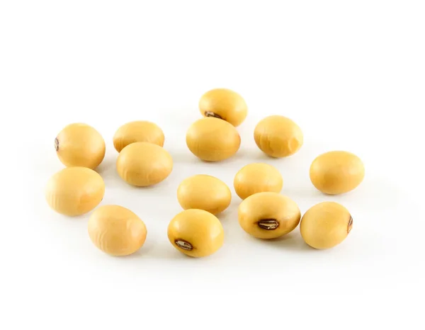 The soya beans on white background — Stock Photo, Image