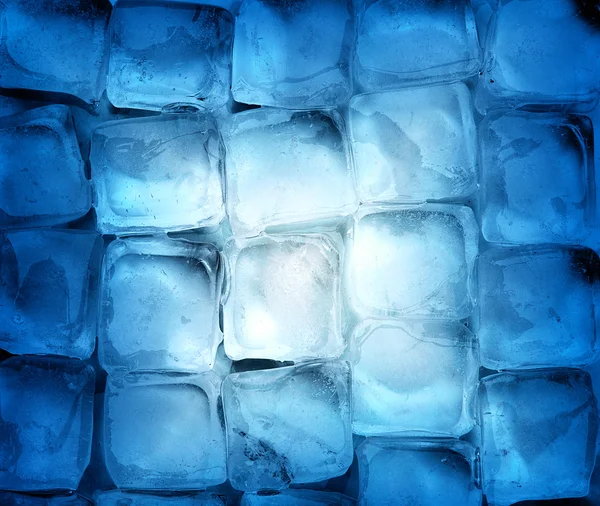 Background of blue ice cubes Royalty Free Stock Images