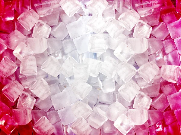 Red white ice cubes — Stock Photo, Image