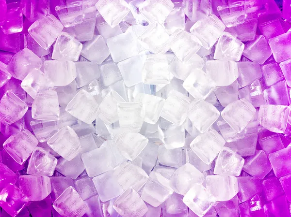 Pink white ice cubes — Stock Photo, Image