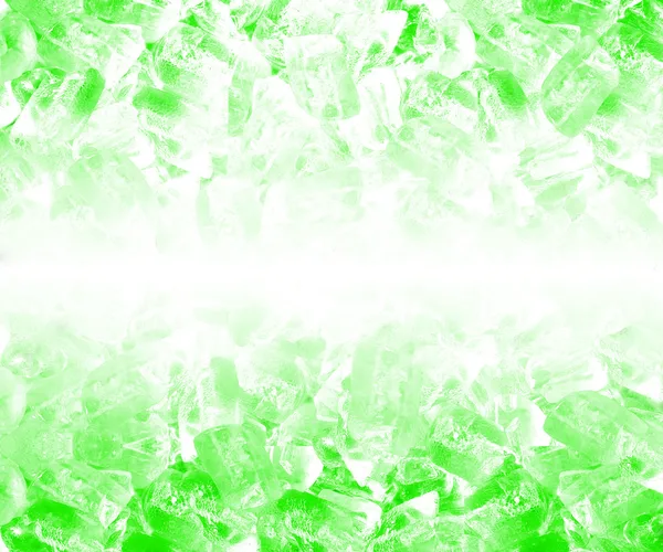 Sfondo di cubetti di ghiaccio verde — Foto Stock