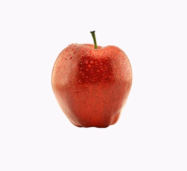 Витерти червоне яблуко. Ізольовані на білому тлі . — стокове фото