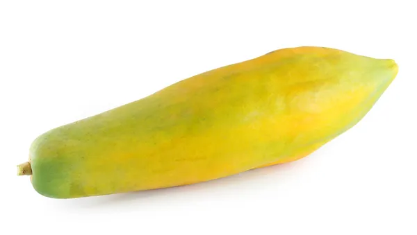 Ripe papaya on white background. — Stock Photo, Image