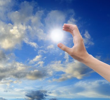 el güneş ve mavi gökyüzü ile boşaltmak