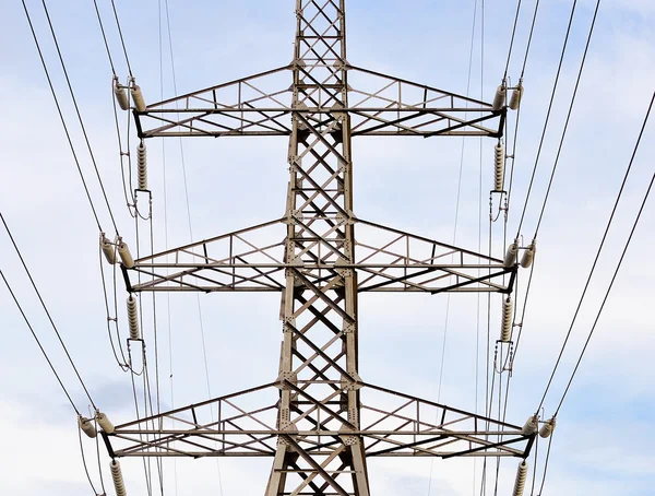 High voltage power pole — Stock Photo, Image