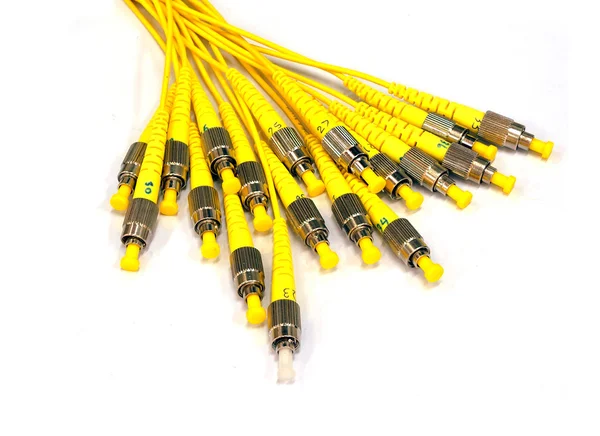 Жовту кабелю — стокове фото