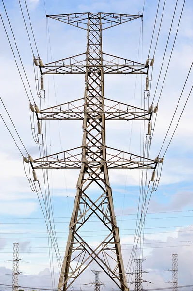 High voltage power pole — Stock Photo, Image