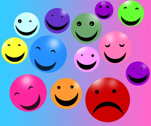 Colored smileys — Stock Photo, Image