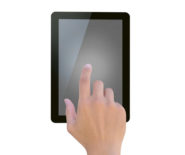 Businessman hands touch screen — Stock Photo, Image