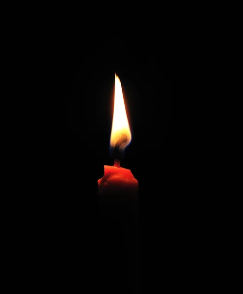 Свічка, ізольовані на чорному тлі — стокове фото