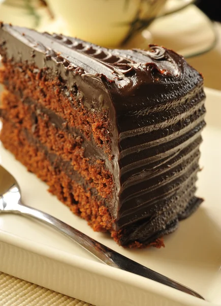 Pedazo de pastel de chocolate —  Fotos de Stock