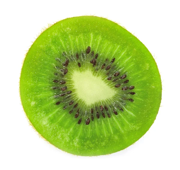 Beautiful slice of fresh juicy kiwi isolated on white background — Stock Photo, Image
