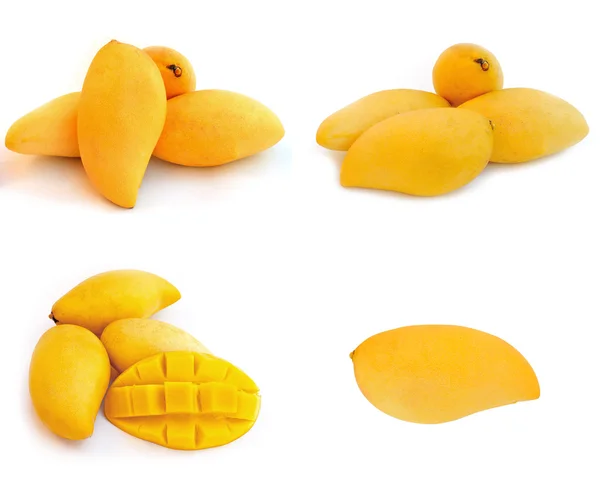 Sarı mango beyaz arkaplanda izole edilmiş. — Stok fotoğraf