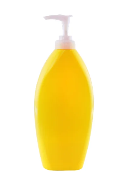 Botella de champú sobre fondo blanco — Foto de Stock