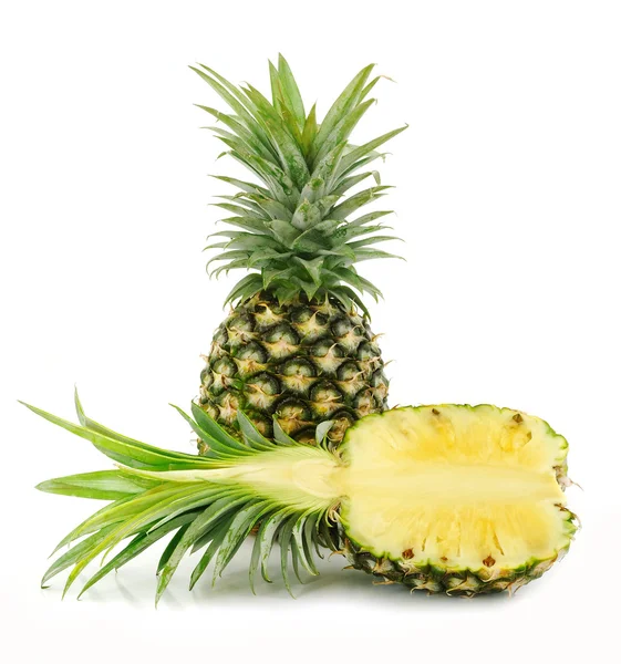 Pineapple slice isolated over white background. — Stock Photo, Image
