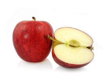 Elma beyaz üzerine izole