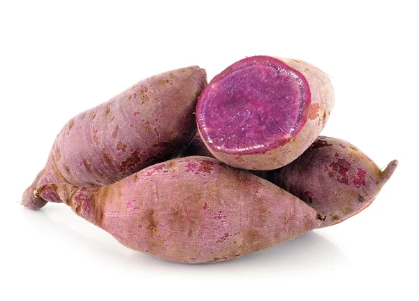 Sweet potatoes on the white background — Stock Photo, Image