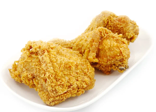 Gyllene brun stekt kyckling — Stockfoto