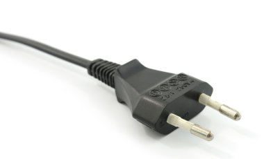 Beyaz arkaplanda elektrik prizi